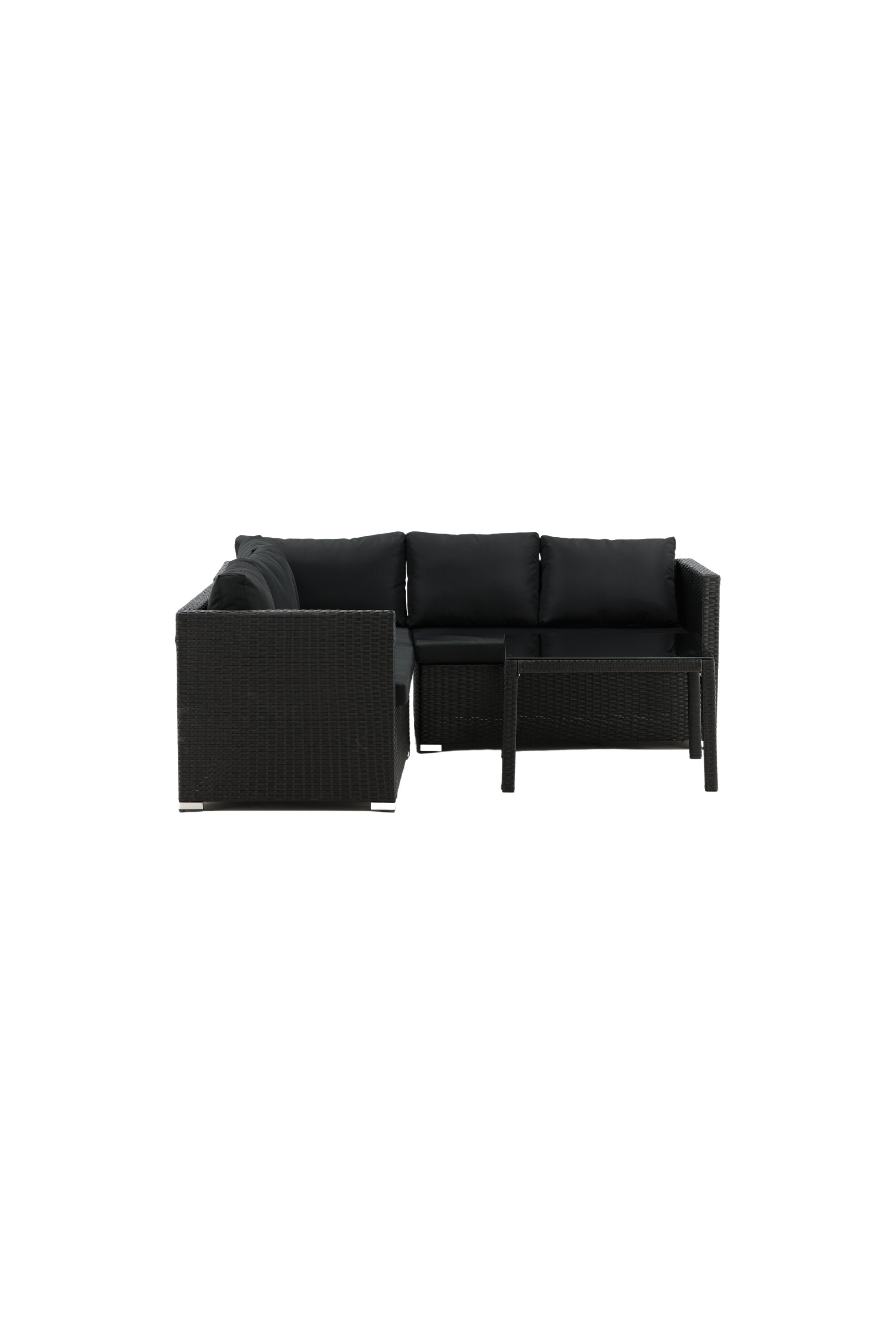Kuba Ecksofa Outdoorset 70cm in Schwarz präsentiert im Onlineshop von KAQTU Design AG. Loungeset ist von Venture Home