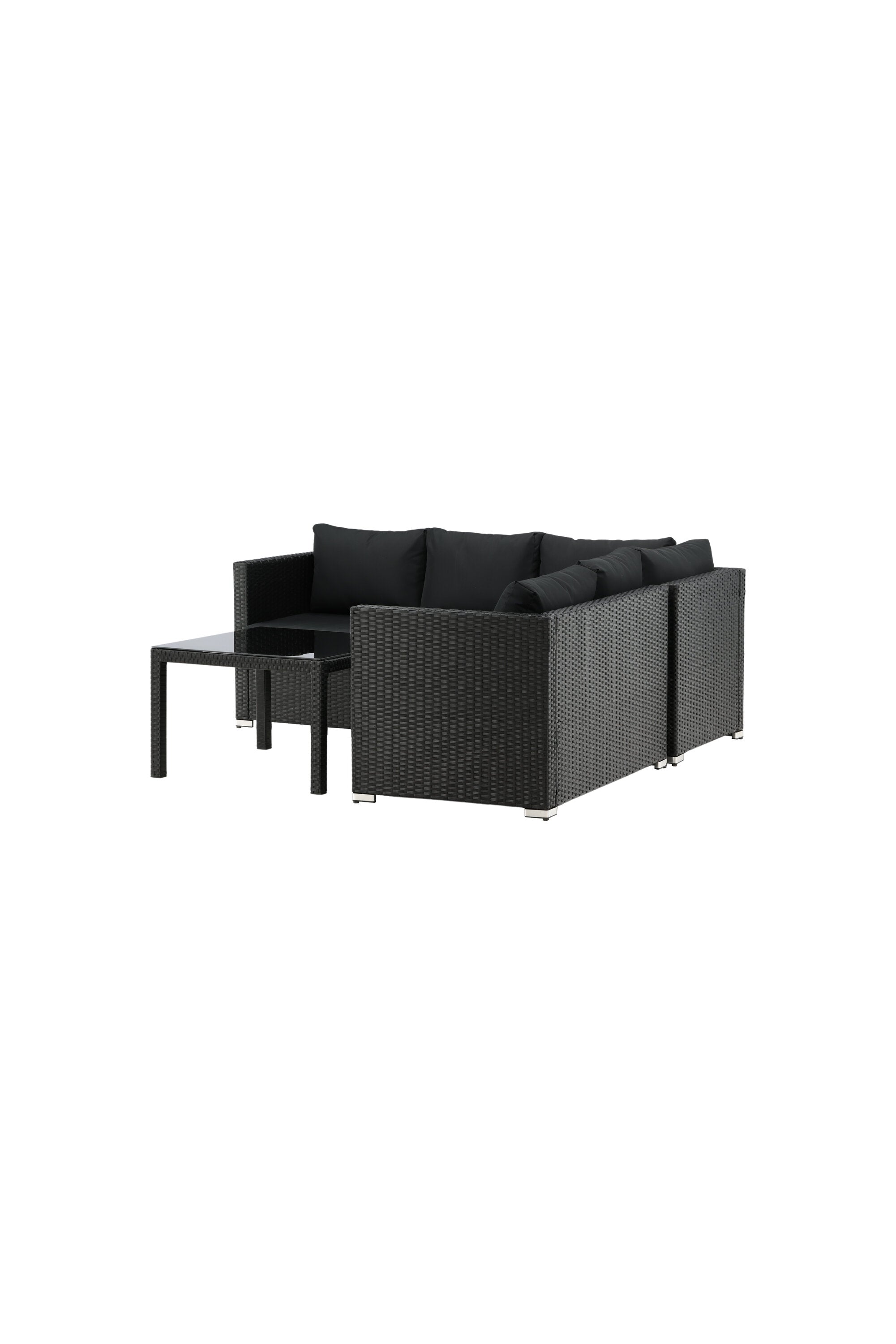 Kuba Ecksofa Outdoorset 70cm in Schwarz präsentiert im Onlineshop von KAQTU Design AG. Loungeset ist von Venture Home