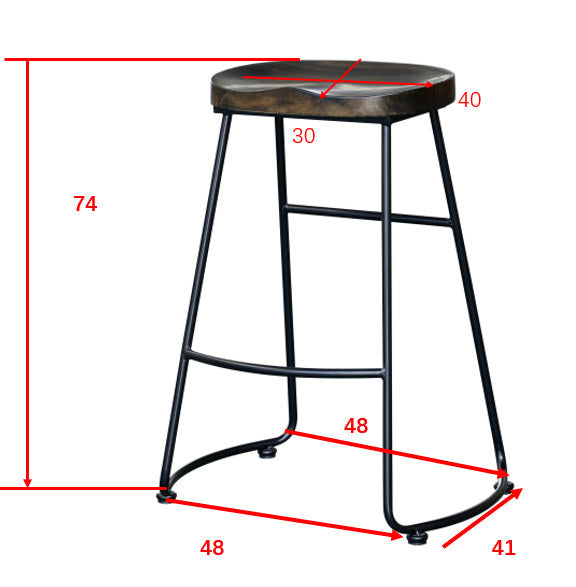 Ozark Barstuhl in Schwarz präsentiert im Onlineshop von KAQTU Design AG. Barhocker ist von Venture Home