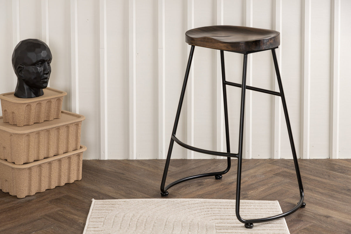 Ozark Barstuhl in Schwarz präsentiert im Onlineshop von KAQTU Design AG. Barhocker ist von Venture Home