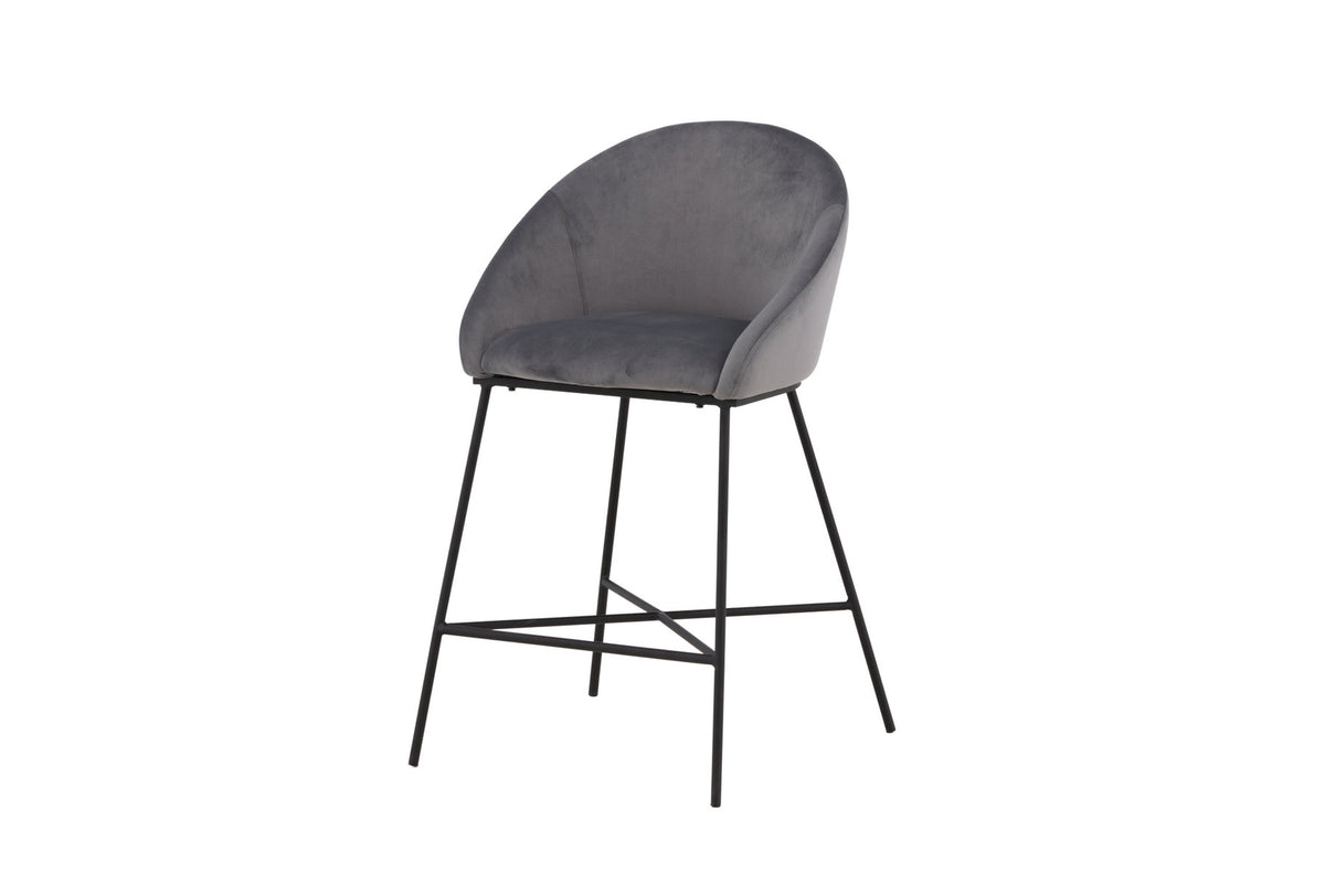 Velvet Barstuhl in Dunkelgrau präsentiert im Onlineshop von KAQTU Design AG. Barstuhl ist von Venture Home