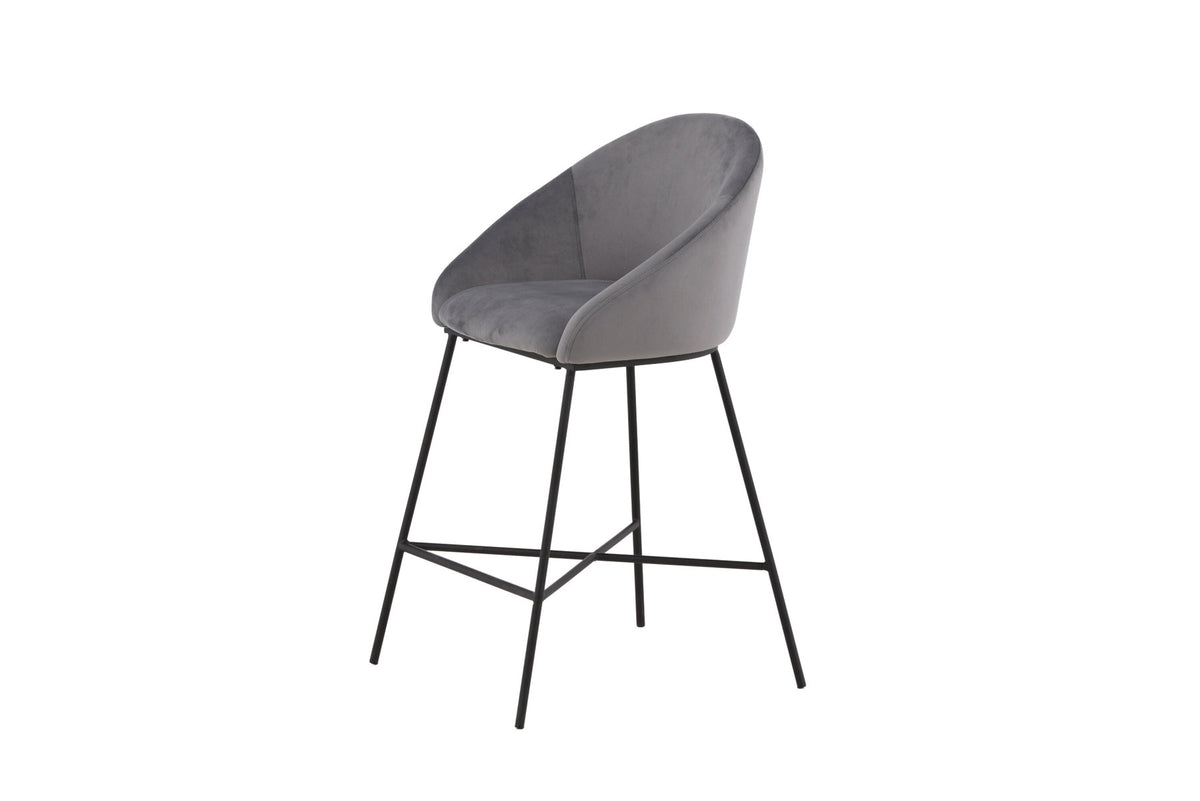 Velvet Barstuhl in Dunkelgrau präsentiert im Onlineshop von KAQTU Design AG. Barstuhl ist von Venture Home