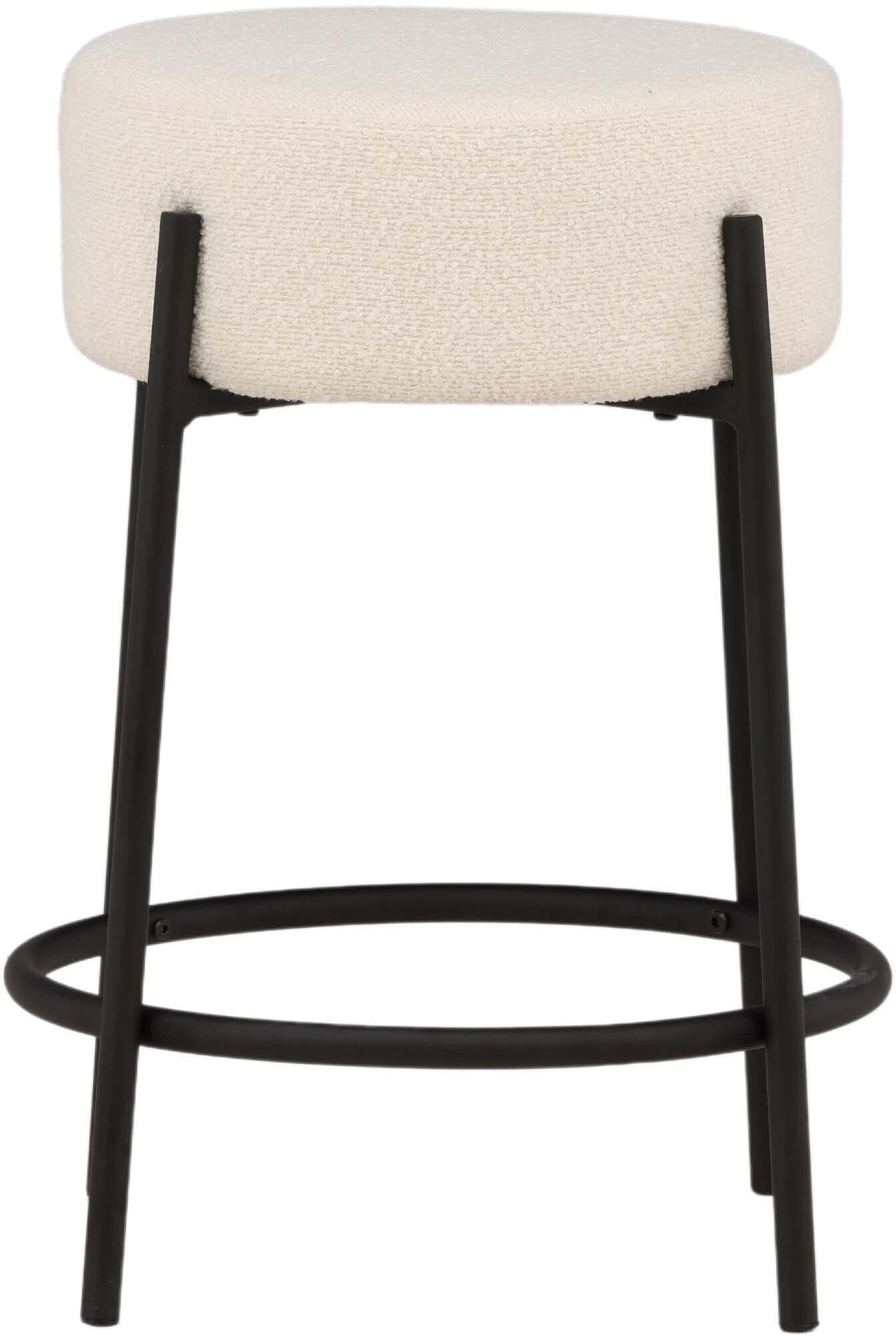 Tucson Barstuhl von Venture Home: Eleganter, nachhaltiger Barstuhl mit luxuriösem Bouclé-Sitz und robustem Stahlrahmen für jeden Raum.