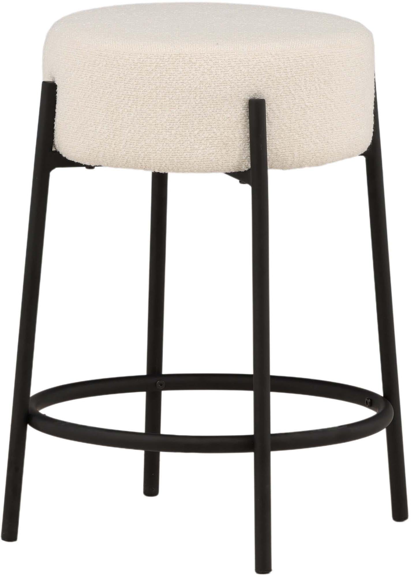 Tucson Barstuhl von Venture Home: Eleganter, nachhaltiger Barstuhl mit modernem Design und luxuriösem Bouclé-Sitz für höchsten Komfort.