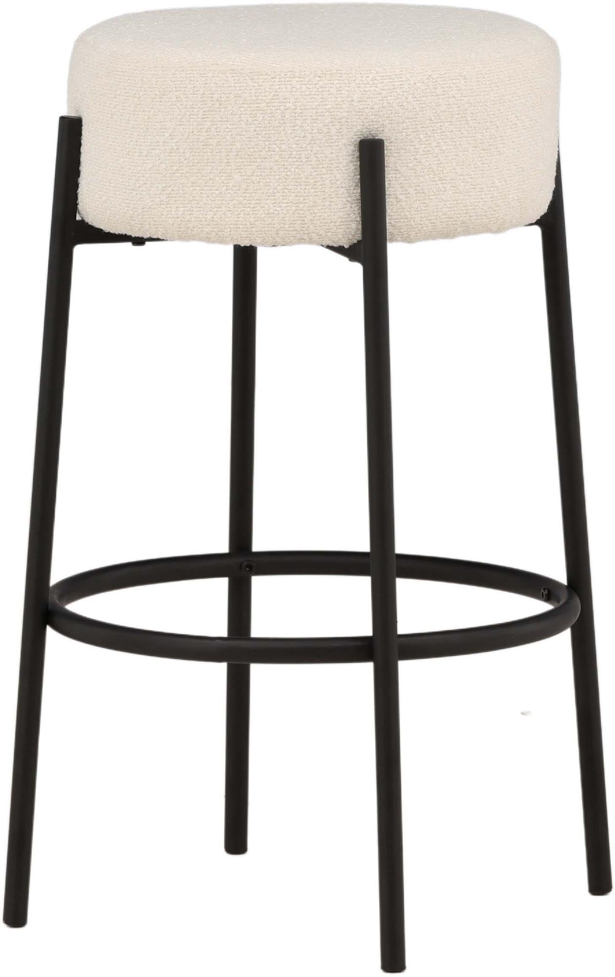 Tucson Barstuhl von Venture Home: Stilvolles Design, FSC®-zertifiziertes Holz und luxuriöses Bouclé-Material für höchsten Komfort.