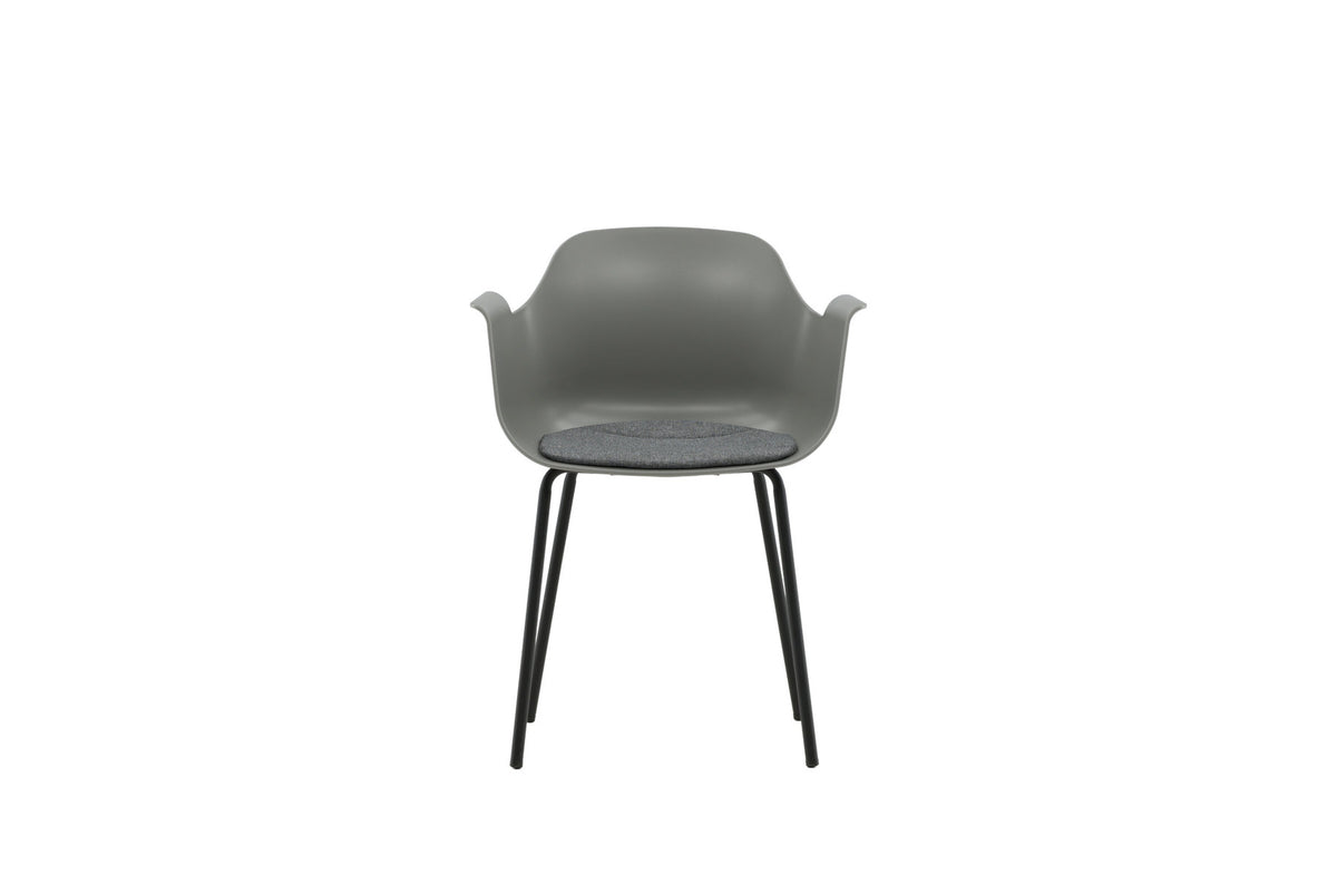Comfort Plastic Stuhl in Grau präsentiert im Onlineshop von KAQTU Design AG. Stuhl mit Armlehne ist von Venture Home