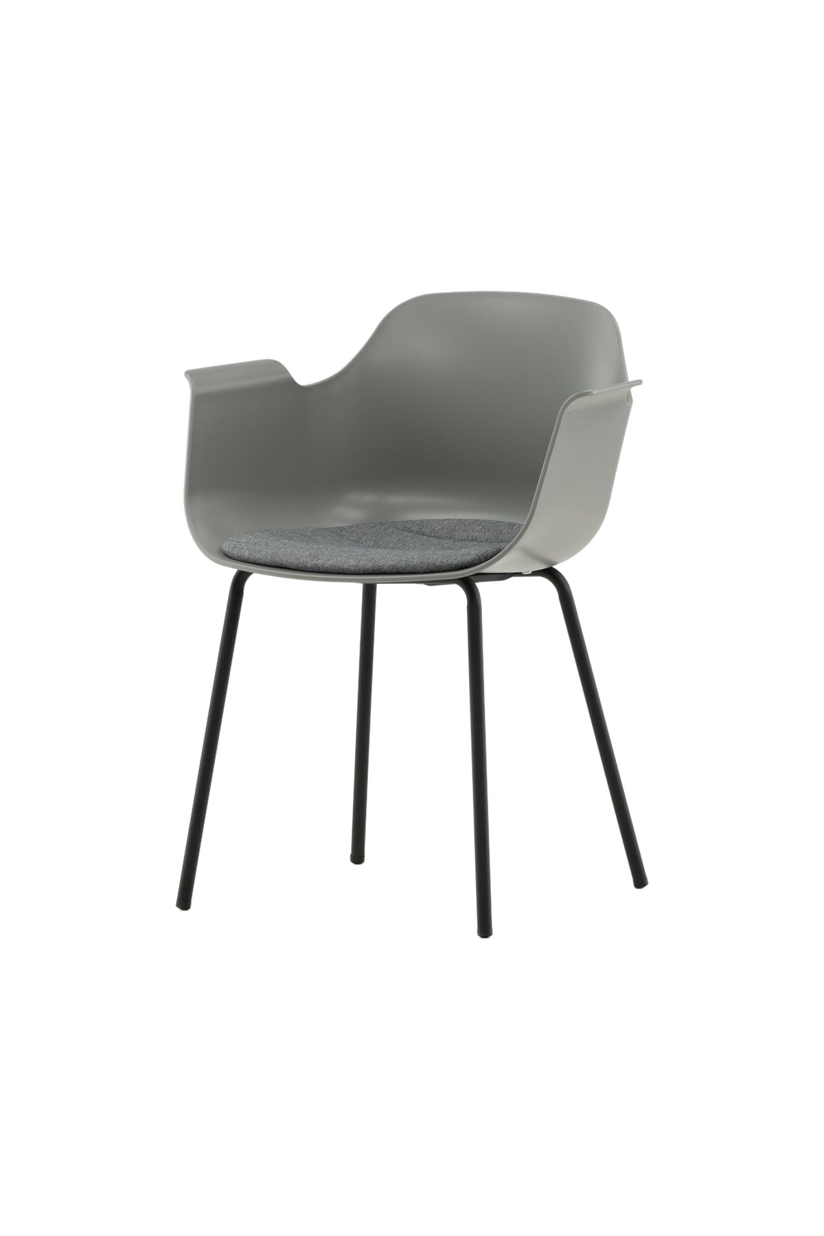 Comfort Plastic Stuhl in Grau präsentiert im Onlineshop von KAQTU Design AG. Stuhl mit Armlehne ist von Venture Home