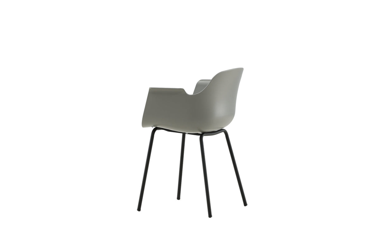 Comfort Plastic Stuhl in Grau präsentiert im Onlineshop von KAQTU Design AG. Stuhl mit Armlehne ist von Venture Home