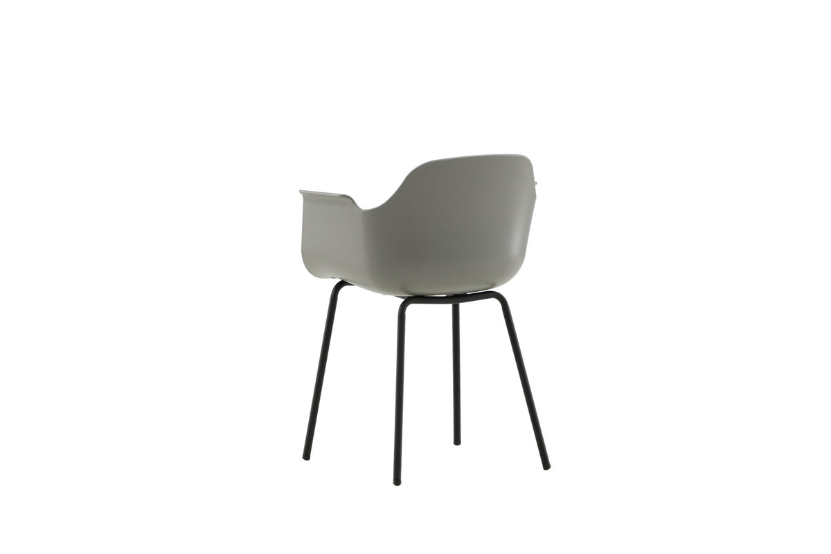 Comfort Plastic Stuhl in Grau präsentiert im Onlineshop von KAQTU Design AG. Stuhl mit Armlehne ist von Venture Home