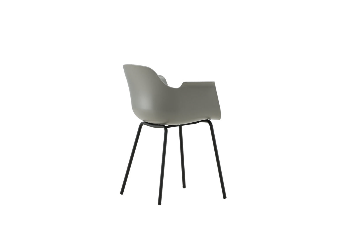 Comfort Plastic Stuhl in Grau präsentiert im Onlineshop von KAQTU Design AG. Stuhl mit Armlehne ist von Venture Home