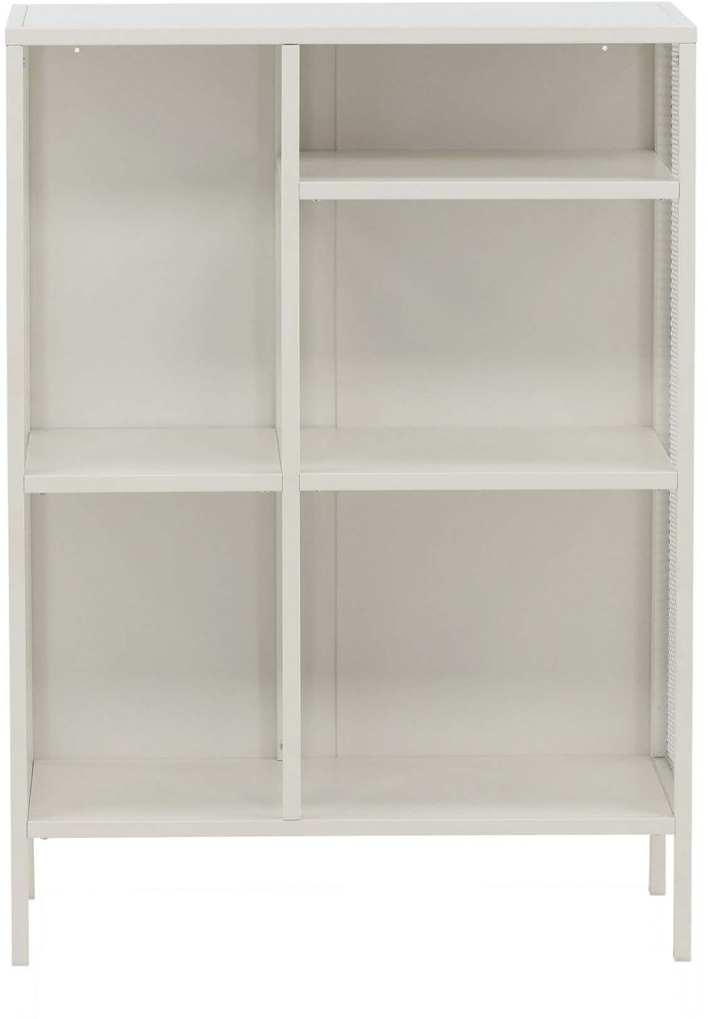 Entdecken Sie das Mischa Regal von Venture Home – ein elegantes Industriedesign für stilvolle Aufbewahrung in jedem Raum.