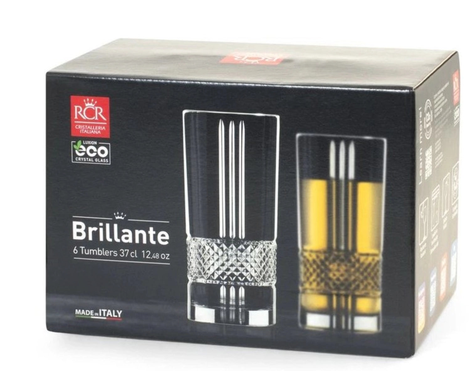 6er Set Brillante Hb Tumbler Ø7 H15 cm, 37cl