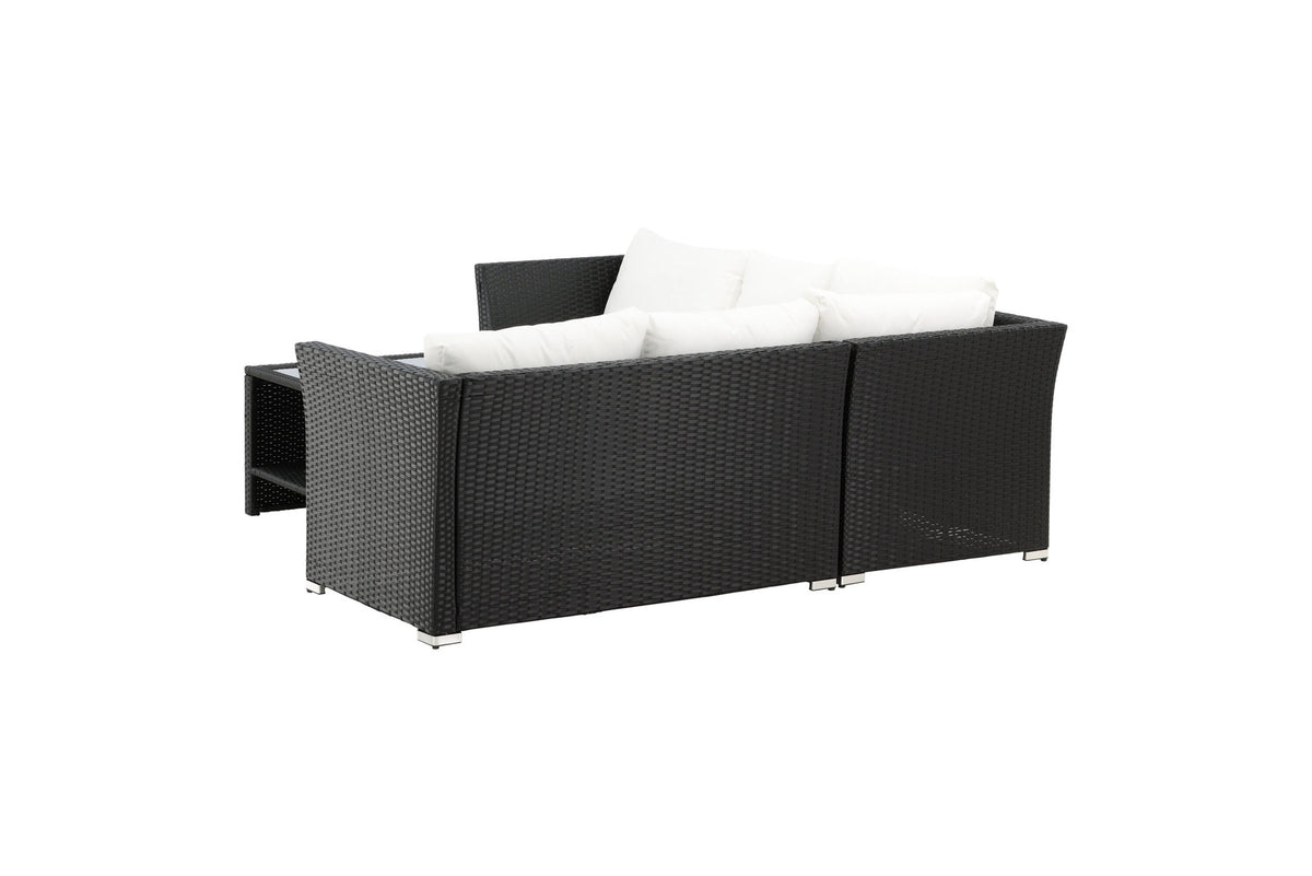 Haiti Ecksofa Outdoorset 70cm in Schwarz / Weiss präsentiert im Onlineshop von KAQTU Design AG. Loungeset ist von Venture Home