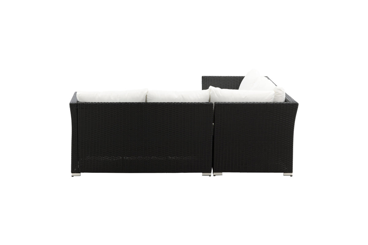 Haiti Ecksofa Outdoorset 70cm in Schwarz / Weiss präsentiert im Onlineshop von KAQTU Design AG. Loungeset ist von Venture Home