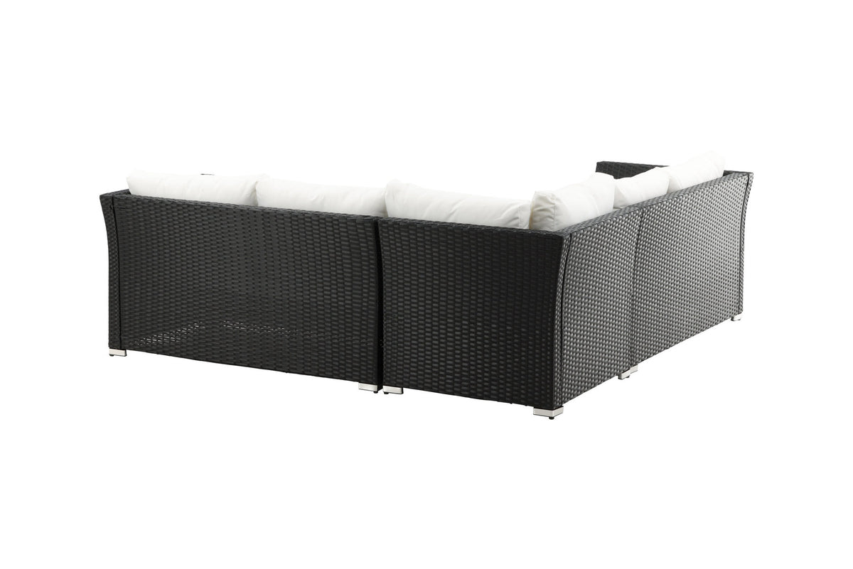 Haiti Ecksofa Outdoorset 70cm in Schwarz / Weiss präsentiert im Onlineshop von KAQTU Design AG. Loungeset ist von Venture Home