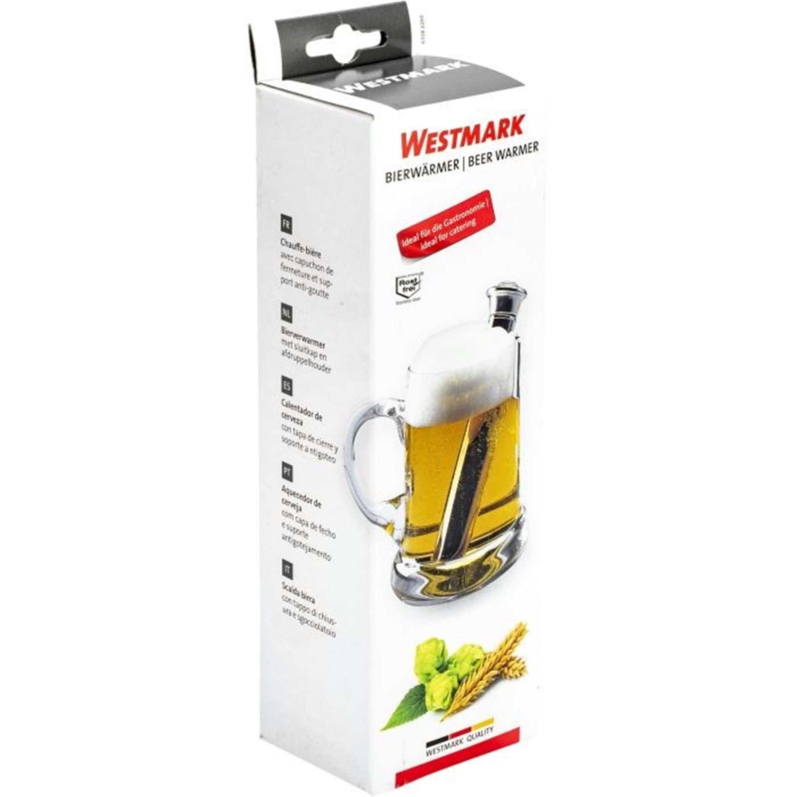 Westmark Bierwärmer mit Ständer, 6.5x6.5x17cm, ideal zum Erwärmen von Bier für ein verbessertes Aroma und ein angenehmes Trinkerlebnis.