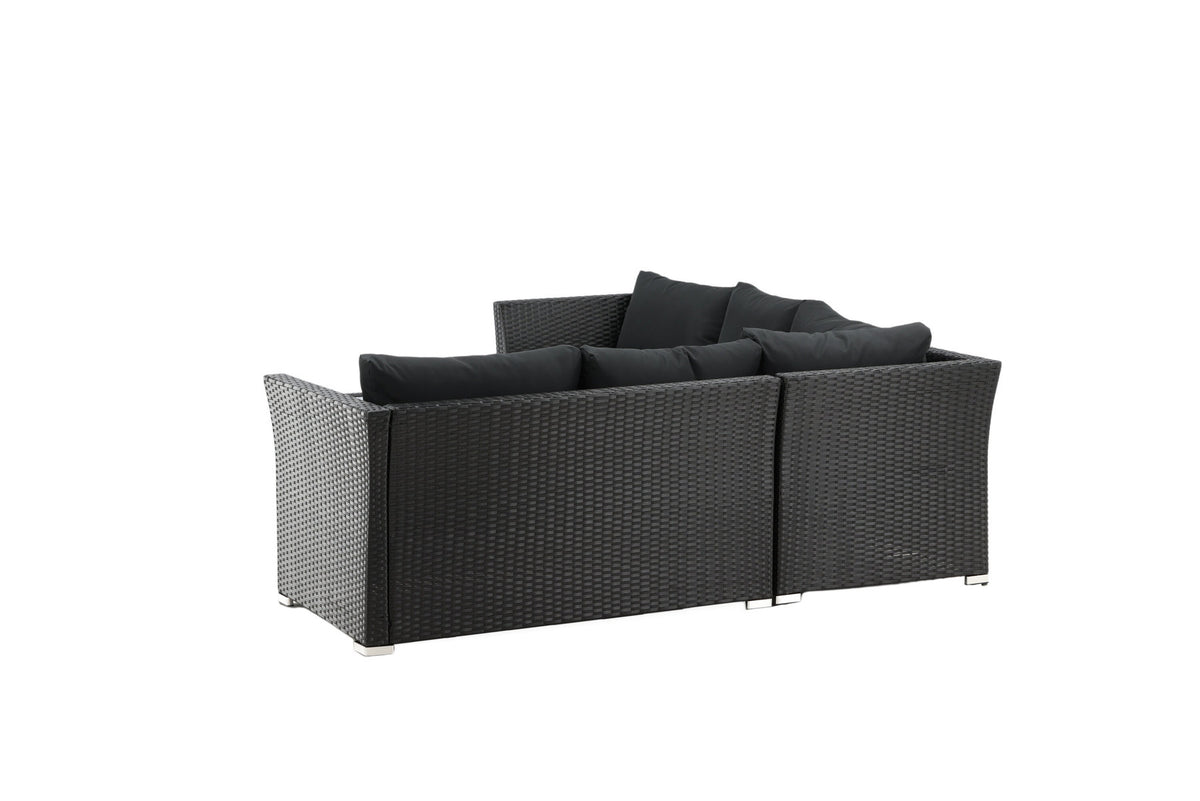 Haiti Ecksofa Outdoorset 70cm in Schwarz präsentiert im Onlineshop von KAQTU Design AG. Loungeset ist von Venture Home