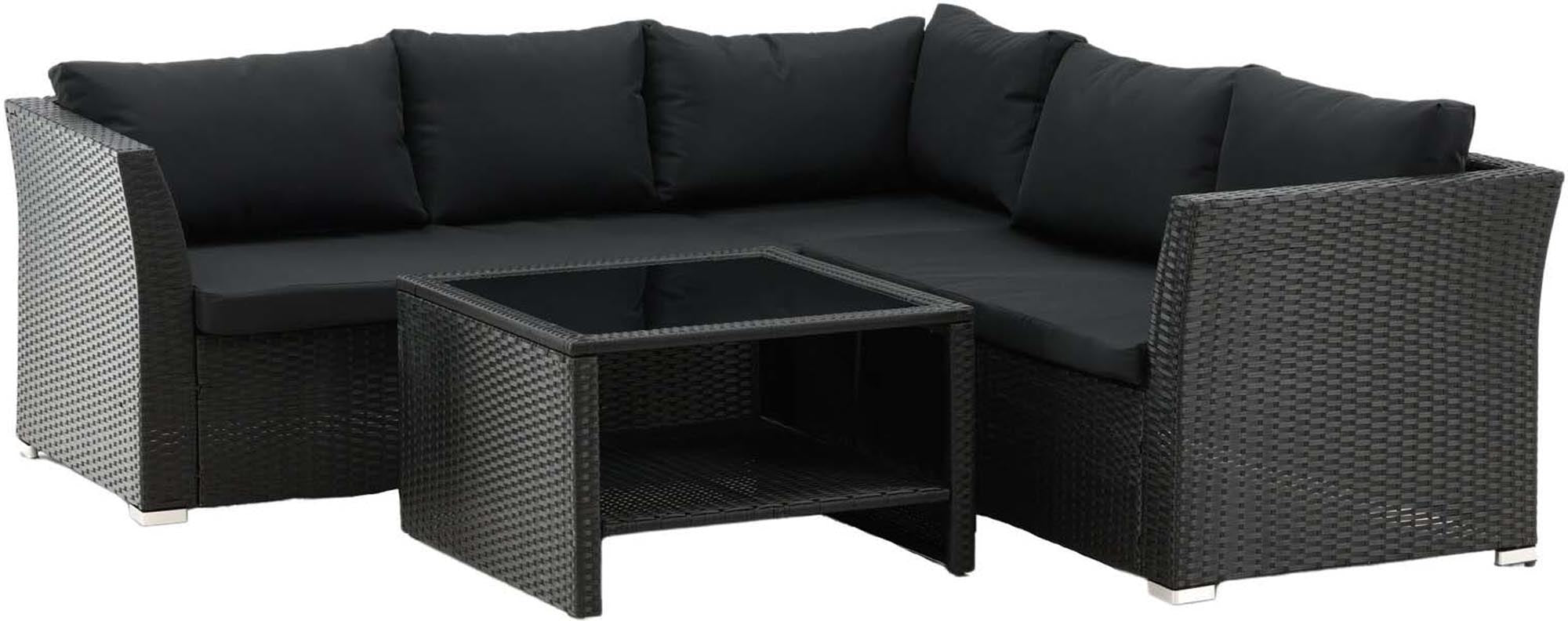 Entdecken Sie das Haiti Ecksofa Outdoorset von Venture Home: Modulares Design, wetterfestes Kunstrattan und komfortable Kissen für stilvolle Momente im Freien.
