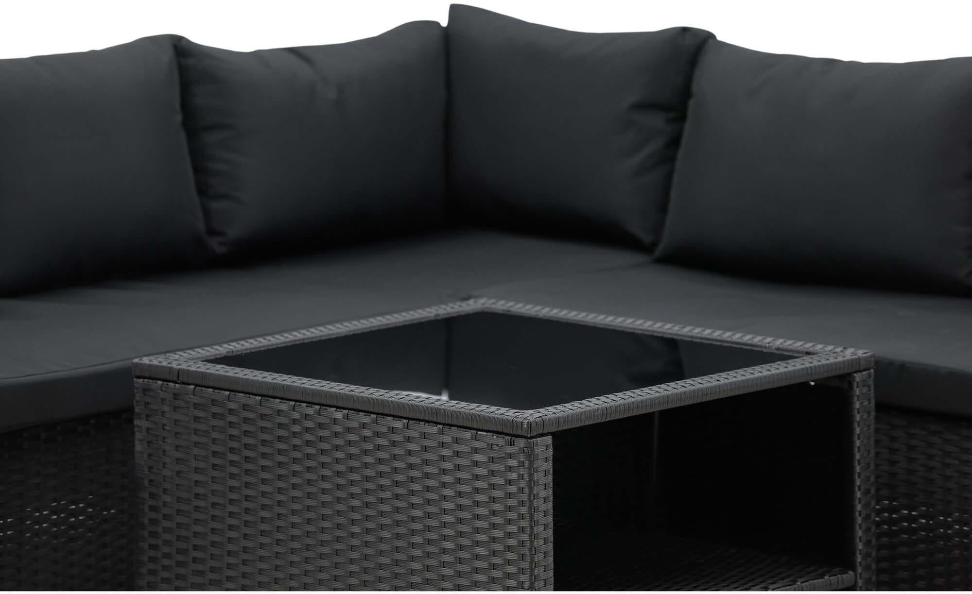 Gestalten Sie Ihren Außenbereich mit dem Haiti Ecksofa von Venture Home: Flexibles Design, langlebiges Kunstrattan und gemütliche Kissen für entspannte Stunden.