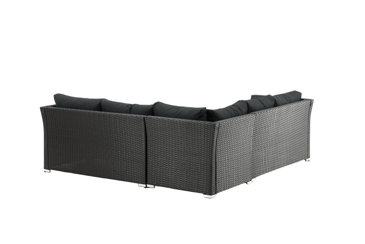 Haiti Ecksofa Outdoorset 70cm in Schwarz präsentiert im Onlineshop von KAQTU Design AG. Loungeset ist von Venture Home