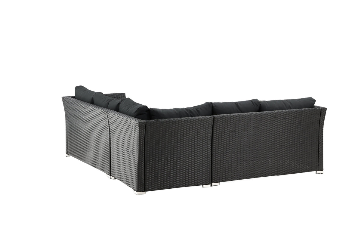 Haiti Ecksofa Outdoorset 70cm in Schwarz präsentiert im Onlineshop von KAQTU Design AG. Loungeset ist von Venture Home