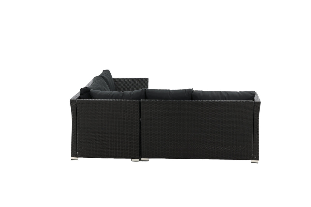 Haiti Ecksofa Outdoorset 70cm in Schwarz präsentiert im Onlineshop von KAQTU Design AG. Loungeset ist von Venture Home