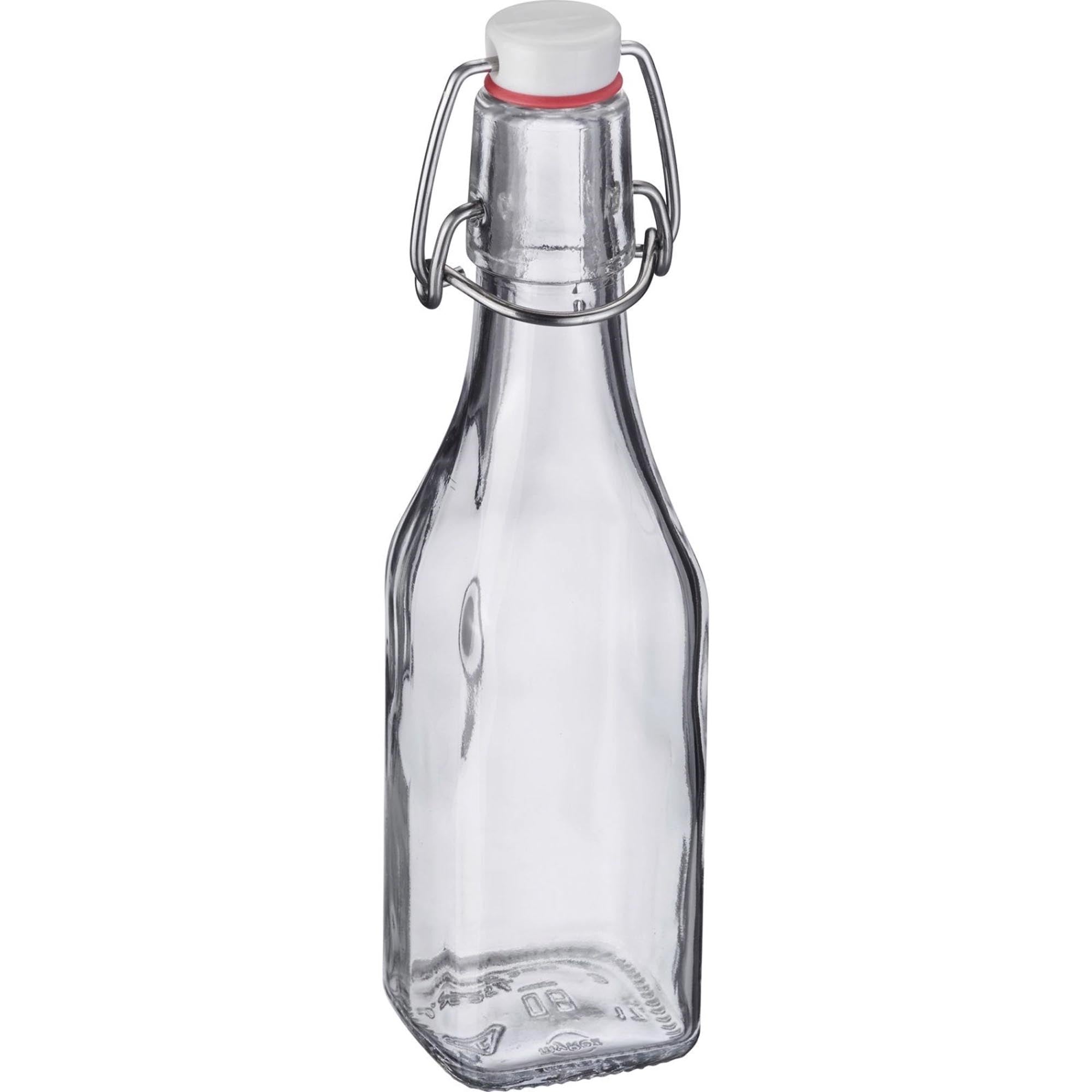 Entdecken Sie die stilvolle Bügelverschlussflasche 250ml von Westmark. Ideal für Getränke, Öle und Essige. Hochwertiges Glas, sicherer Bügelverschluss, vielseitig einsetzbar.