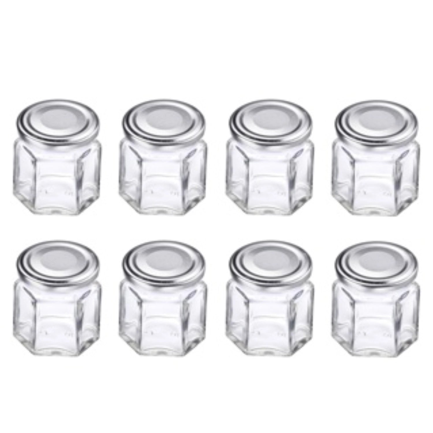 Set 8er da 45 ml di occhiali da 6eck, m. Coperchio bianco 43 mm