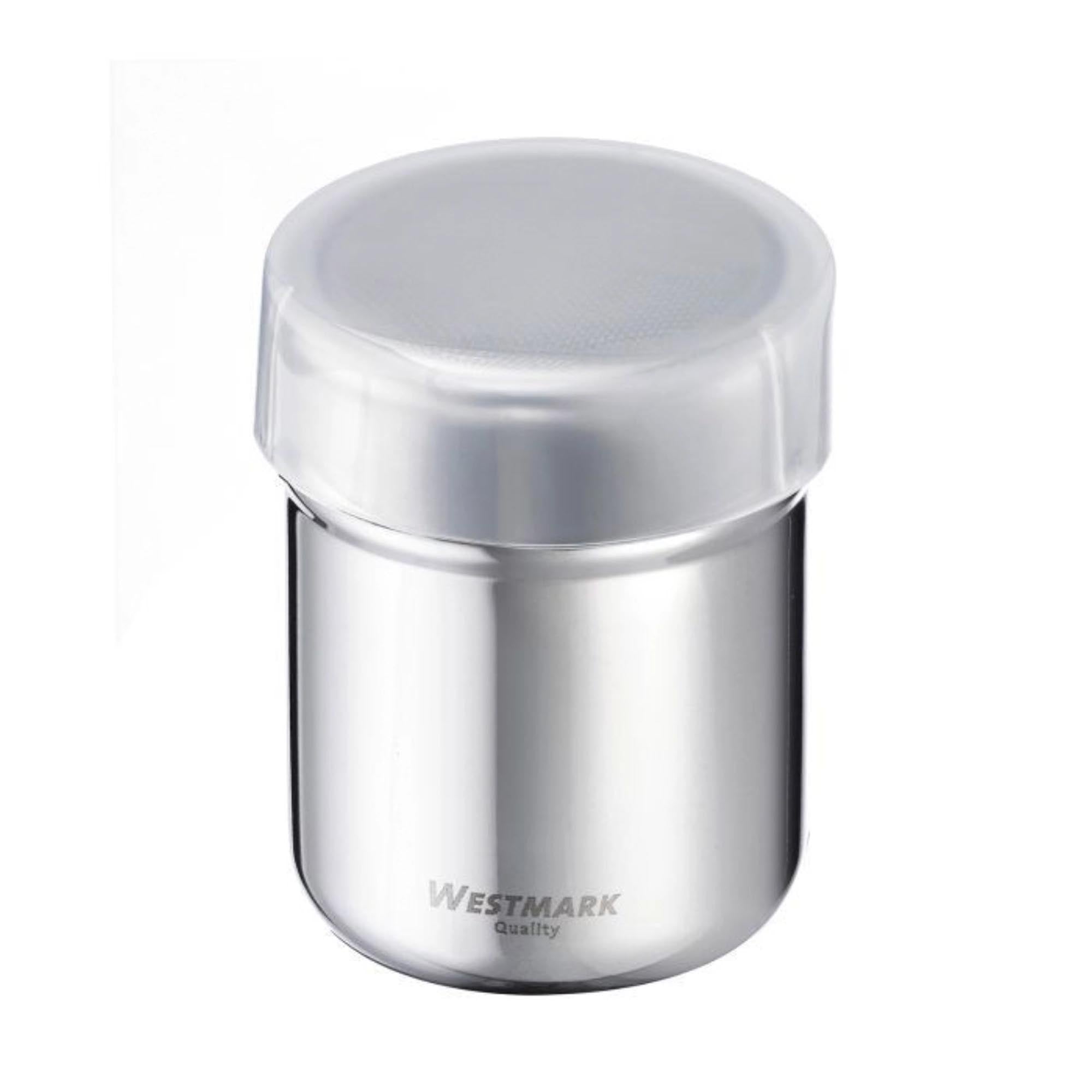 Westmark Puderzuckerstreuer mit Frischhaltedeckel, perfekt zum Bestäuben von Gebäck und Frischhalten von Zucker.