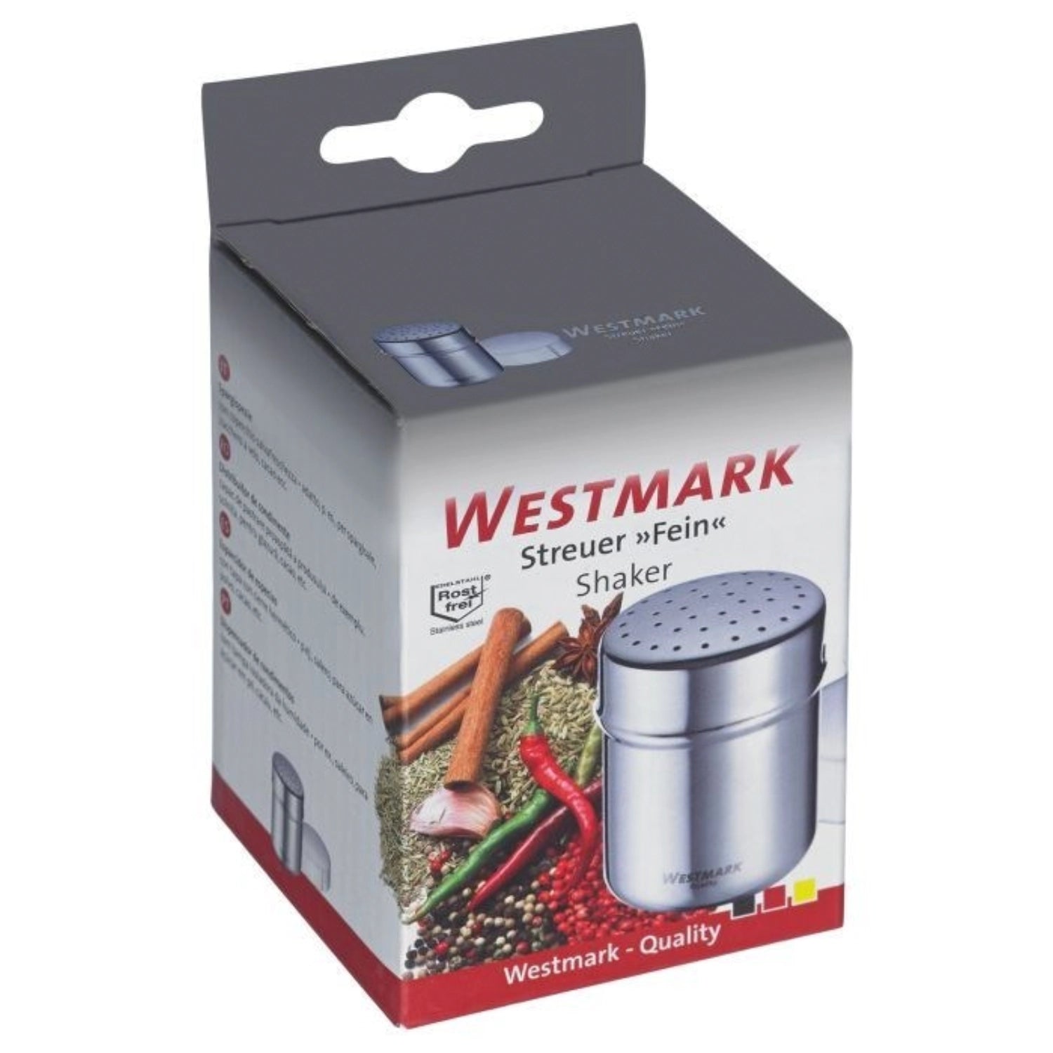 Fine spice shaker with fresh-keeping lid