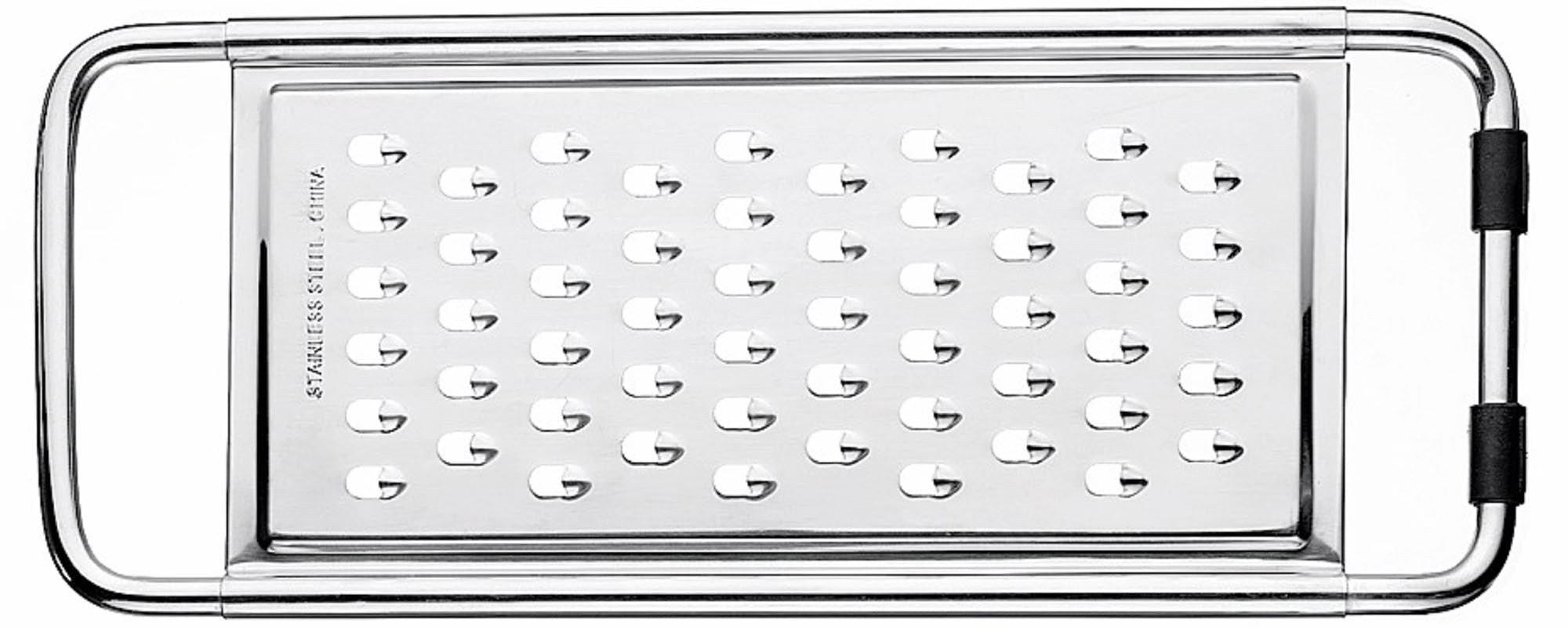 Die Cuisipro Röstiraffel fein (29cm) aus Edelstahl mit Antirutsch-Silikonringen ist ideal zum Wenden von Fleisch, Fisch und Gemüse.