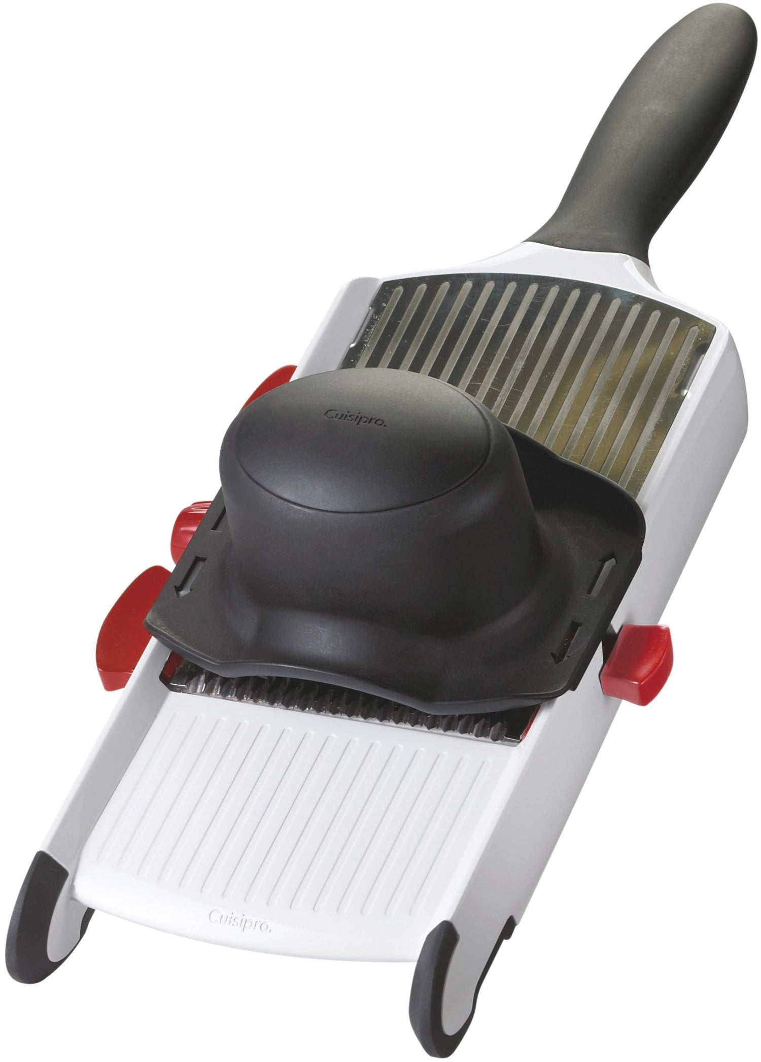 Entdecken Sie die Cuisipro Mandoline mit 3 Klingen (36x10cm) für präzises Schneiden. Vielseitig, ergonomisch und ideal für Ihre Küche!