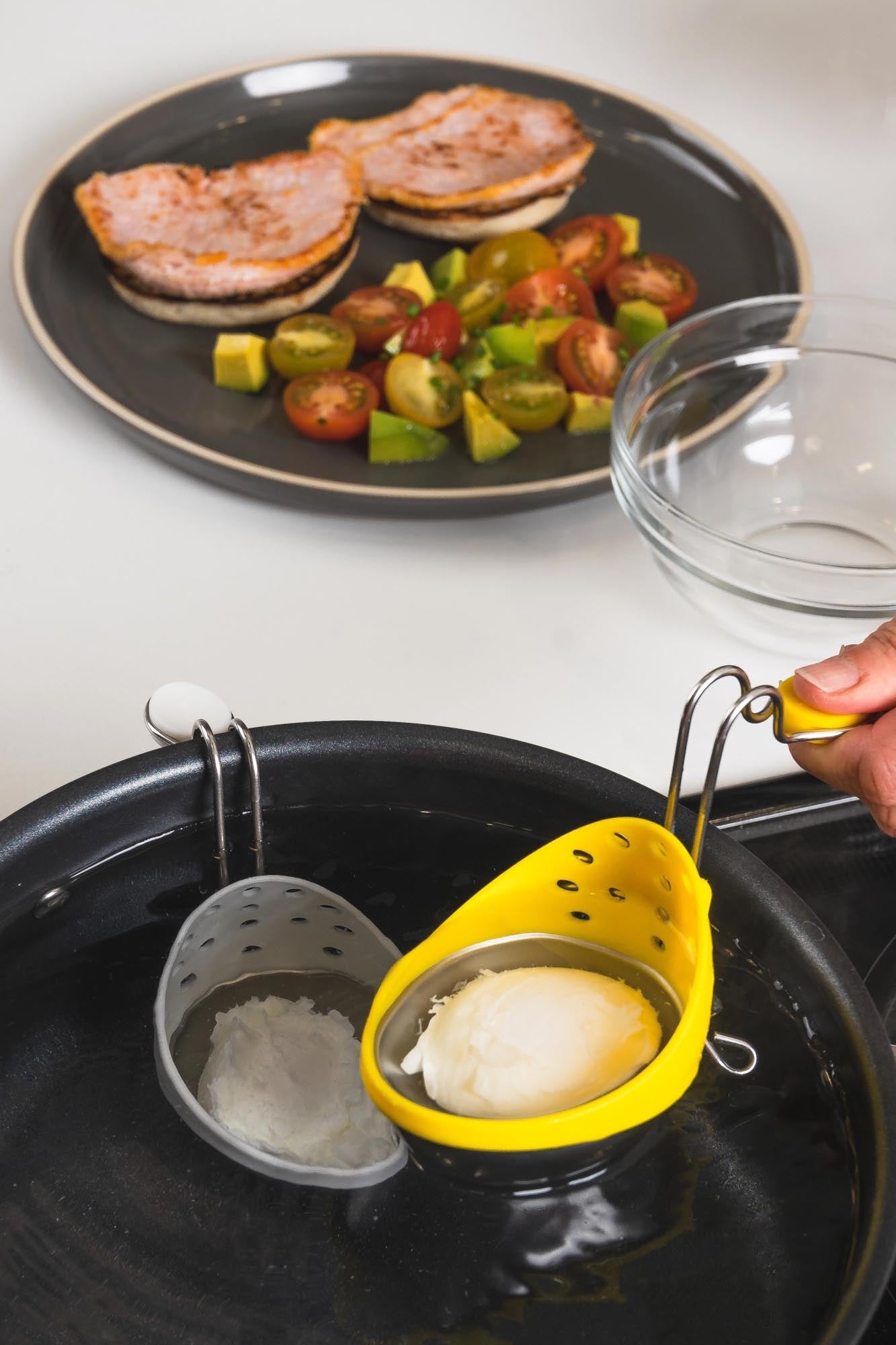 Cuisipro Eier-Pochierer Deluxe 2er Set: Perfekte Pochierer aus robustem Edelstahl für köstliche, gleichmäßig gegarte Eier. Ein Muss für jeden Koch!