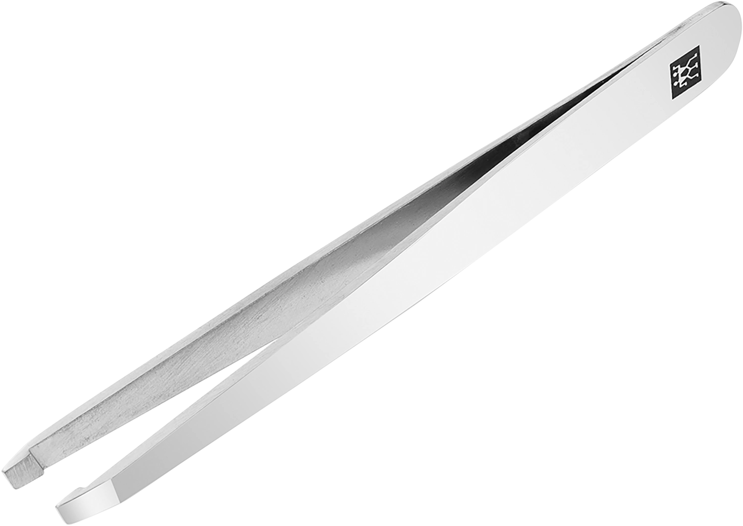 Hochwertige 90mm Pinzette von Zwilling Beauty, ideal für präzise Augenbrauen- und Wimpernformung. Langlebig, hygienisch und elegant.