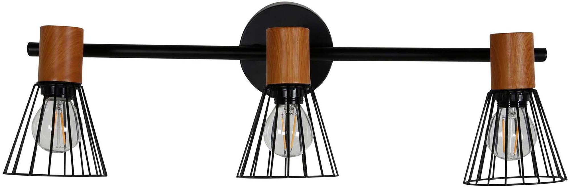 Entdecken Sie die elegante Atticus Wandleuchte von Venture Home – eine stilvolle Lichtquelle aus robustem Stahl und warmem Walnussstein, perfekt für jeden Raum.