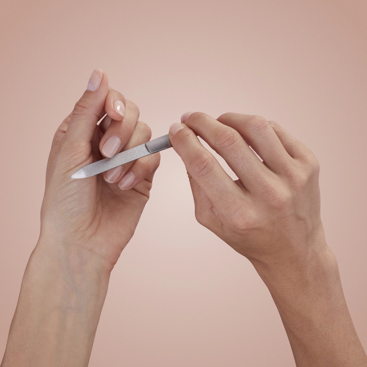 Saphir-Nagelfeile, Edelstahl, mattiert, 90mm