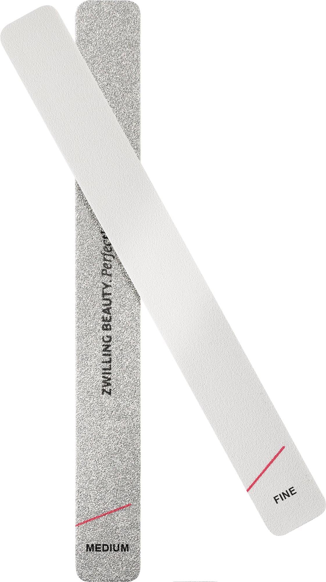 Erleben Sie die vielseitigen Sandblattfeilen von Zwilling Beauty im Doppelpack. Perfekt für die Nagelpflege, robust und ideal für unterwegs.