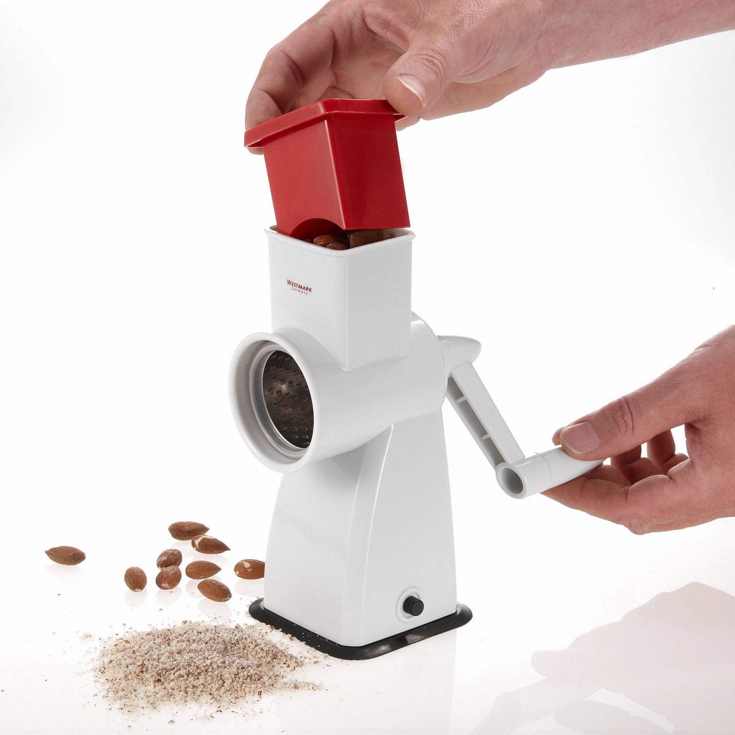 Moulin à amandes, blanc, 9x16,5x19cm