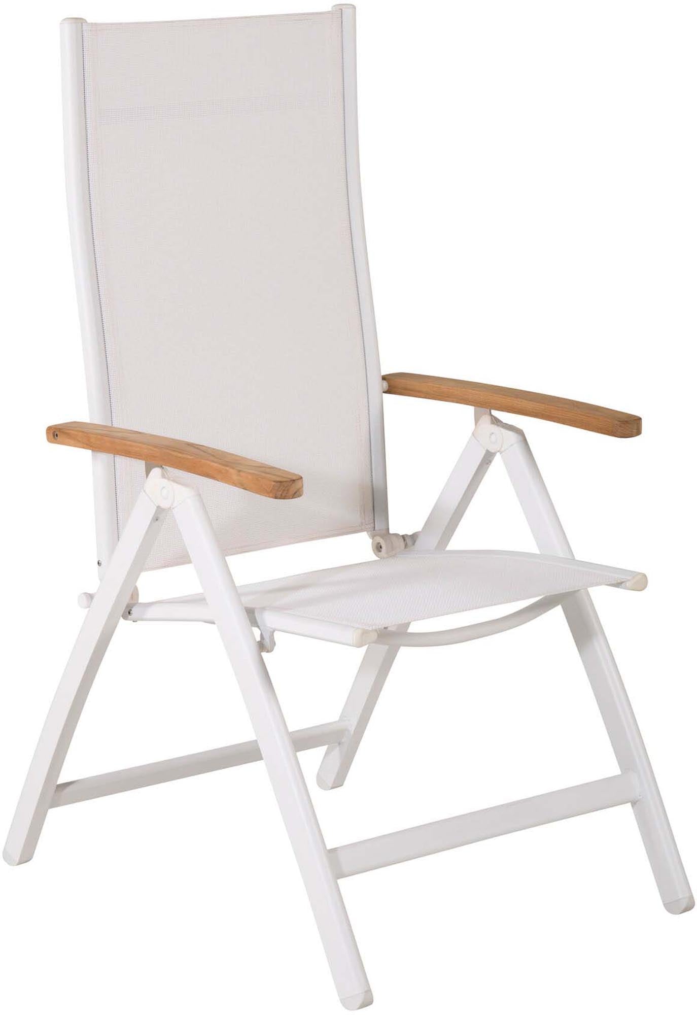 Panama Positions Stuhl: Eleganter Gartenstuhl aus Aluminium und Teakholz für höchsten Komfort und Langlebigkeit. Ideal für Ihre Terrasse!