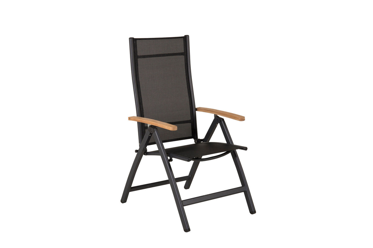 Panama Gartenstuhl Light in Schwarz präsentiert im Onlineshop von KAQTU Design AG. Gartenstuhl mit Armlehnen ist von Venture Home