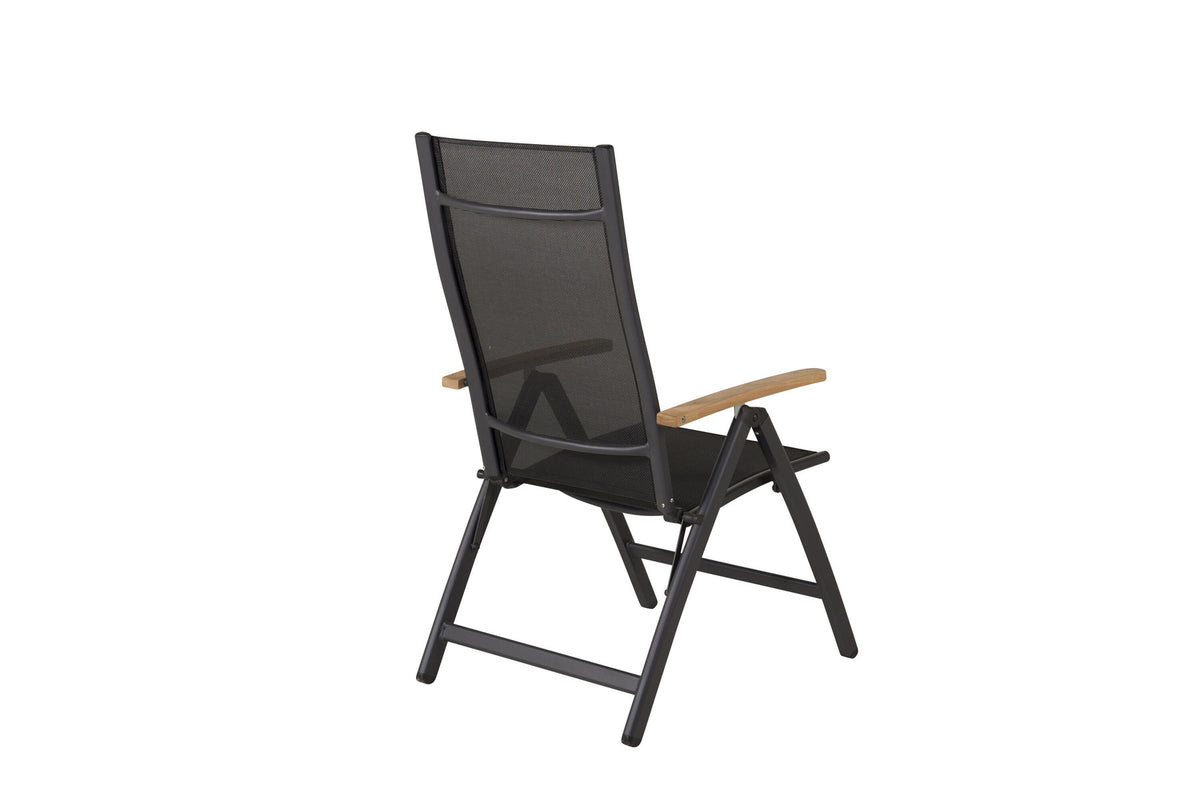 Panama Gartenstuhl Light in Schwarz präsentiert im Onlineshop von KAQTU Design AG. Gartenstuhl mit Armlehnen ist von Venture Home