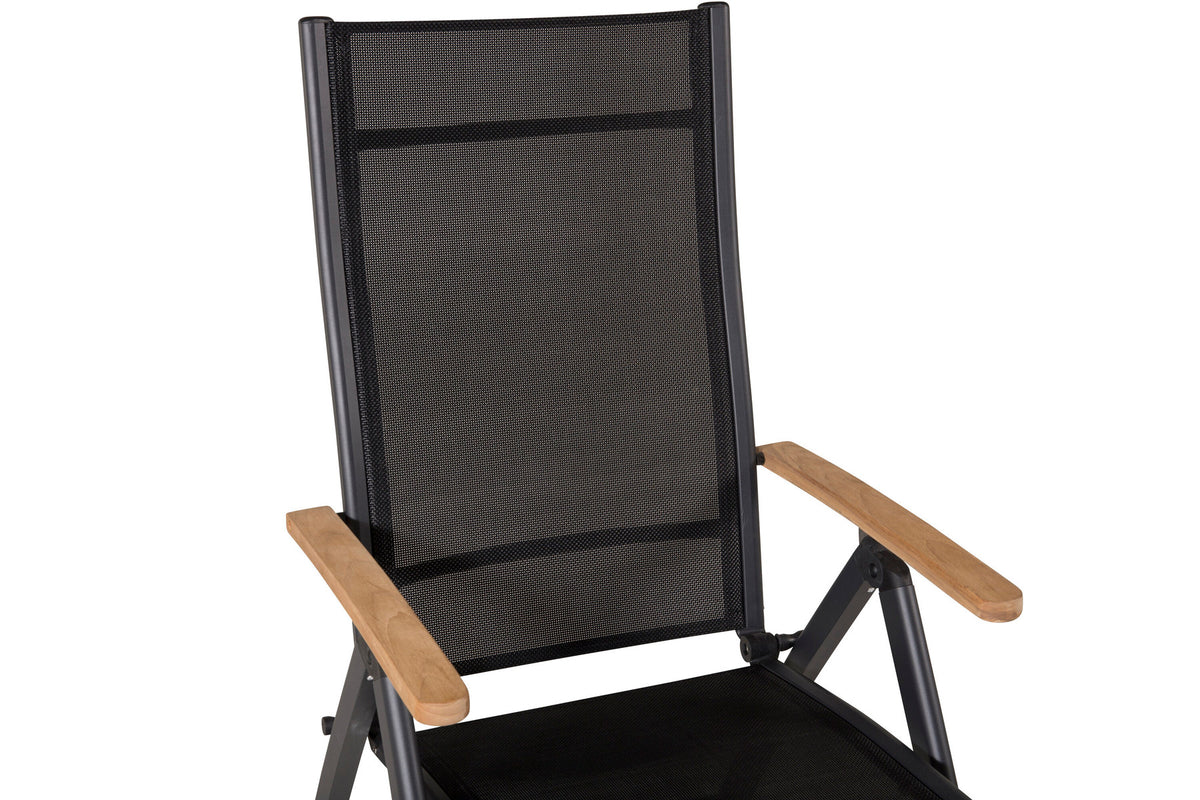 Panama Gartenstuhl Light in Schwarz präsentiert im Onlineshop von KAQTU Design AG. Gartenstuhl mit Armlehnen ist von Venture Home