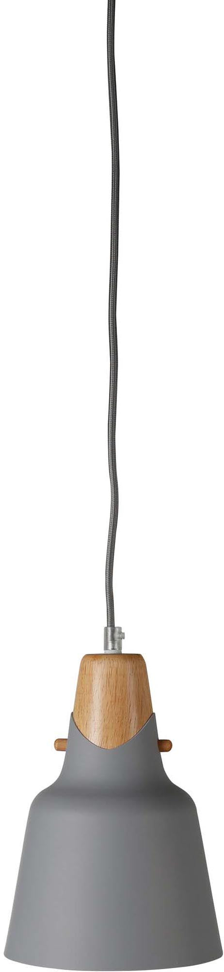 Die Rigel Pendelleuchte von Venture Home: Stilvolles Design aus grauem Aluminium und walnussfarbenem Akzent, ideal für jeden Raum.