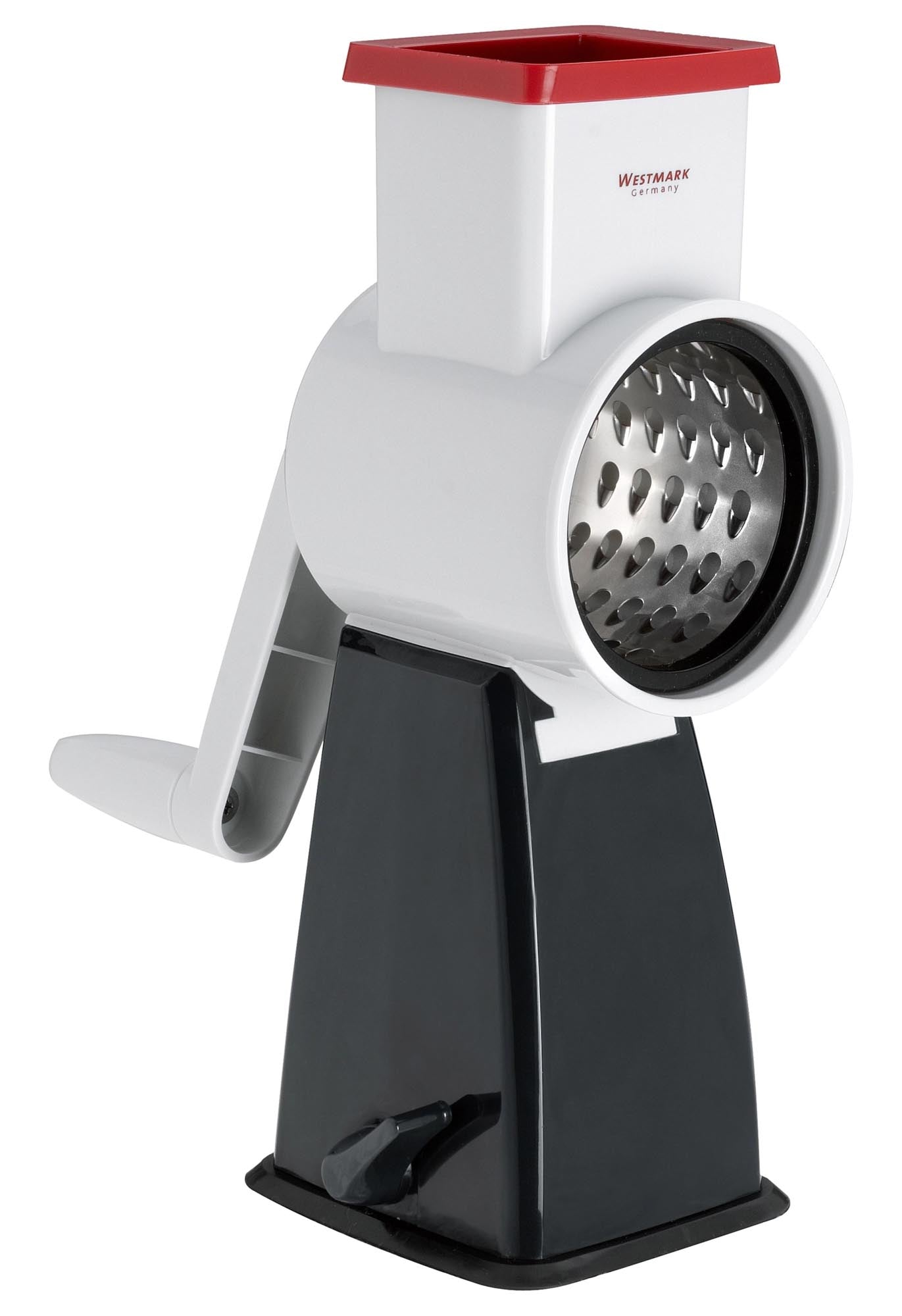 Entdecken Sie die Westmark Reibmaschine mit 4 Trommeln (20x11x27,5 cm) – Ihr vielseitiger Küchenhelfer für effizientes Reiben, Raspeln und Schneiden!