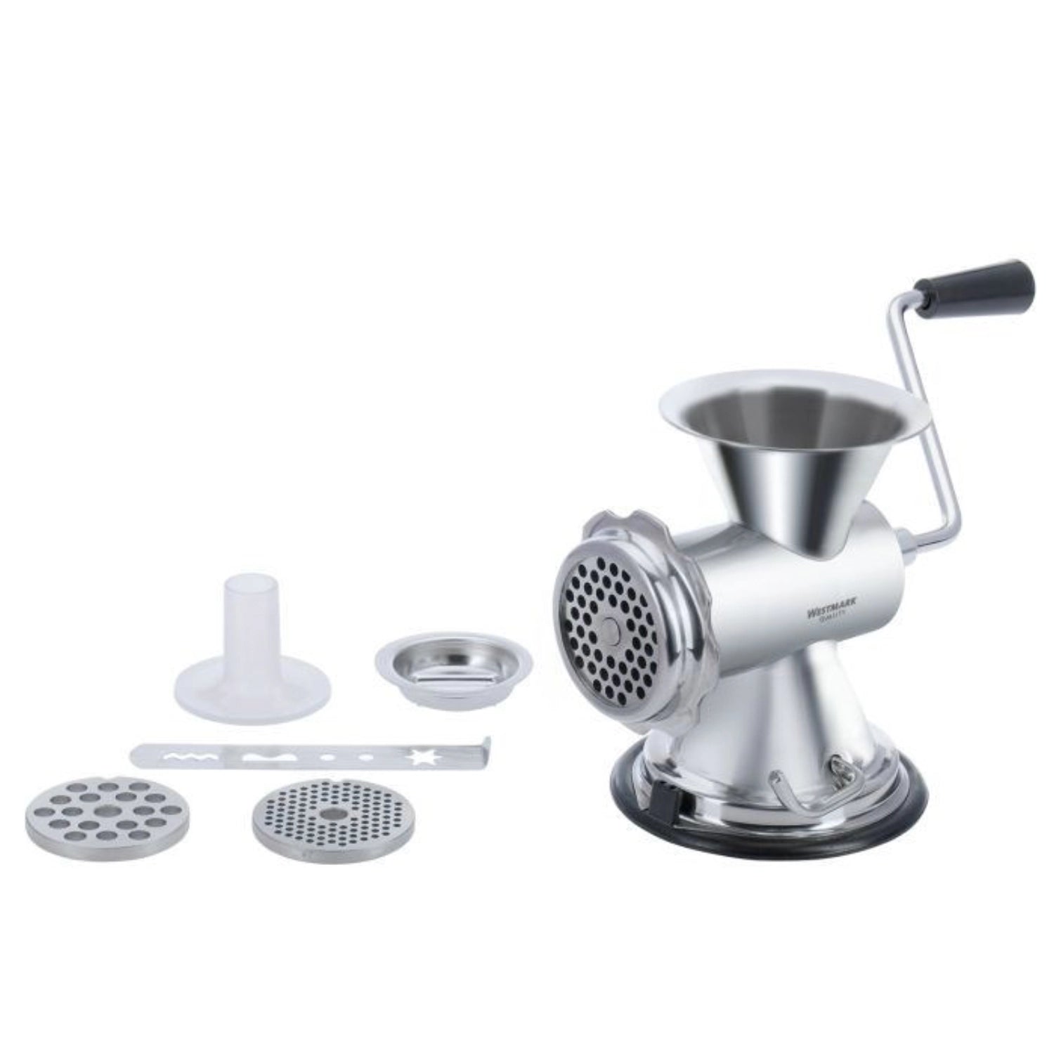Meat grinder made of stainless steel size 8 and 3 punches, 27x12x