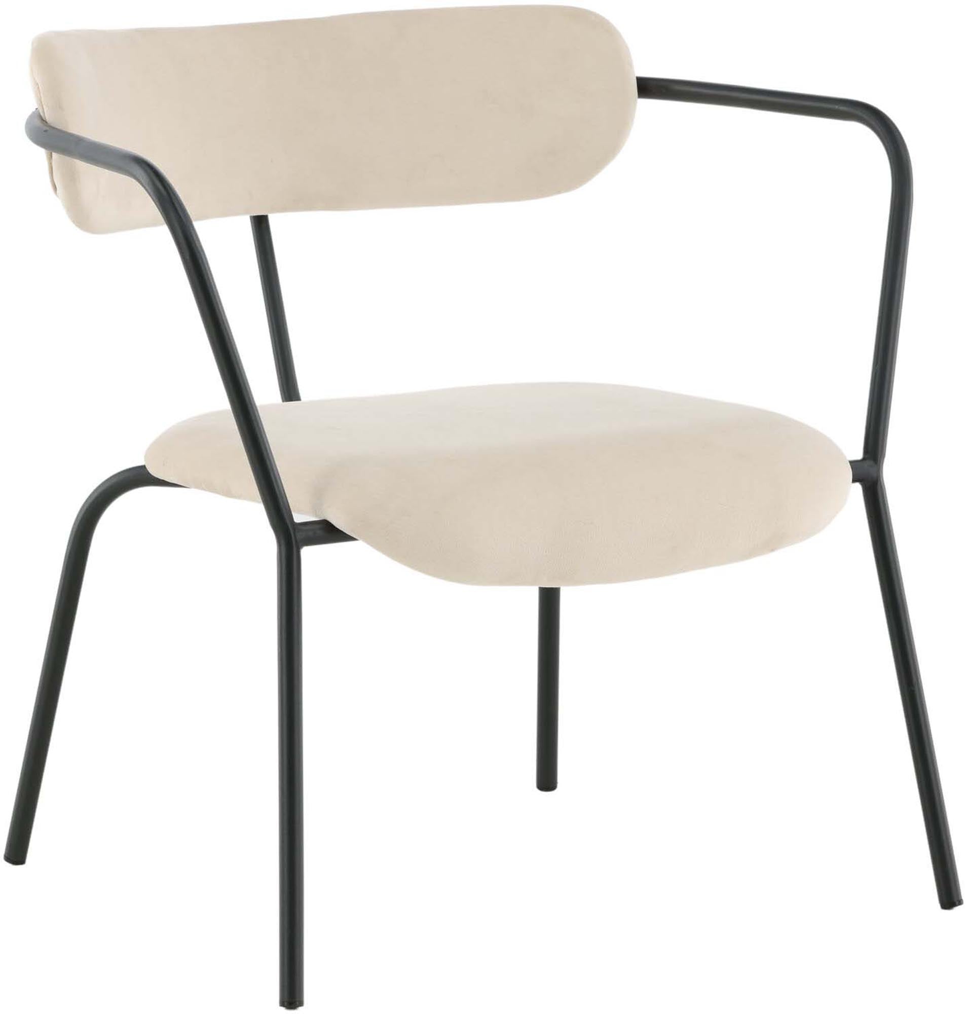 Duffy Sessel von Venture Home: Moderner Samt, ergonomische Form, robuste Metallbeine. Ideal für stilvolle Entspannung und luxuriösen Komfort.