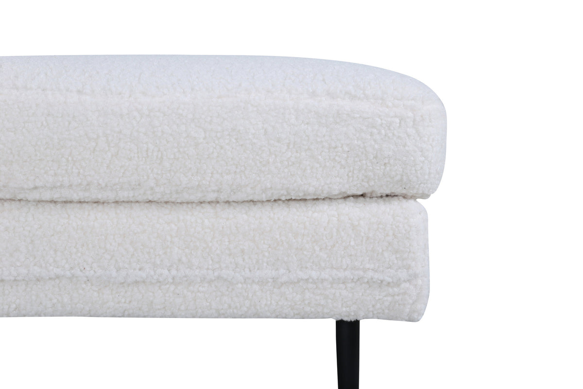 Boom Ottoman / Pouf in Weiss präsentiert im Onlineshop von KAQTU Design AG. Ottoman ist von Venture Home