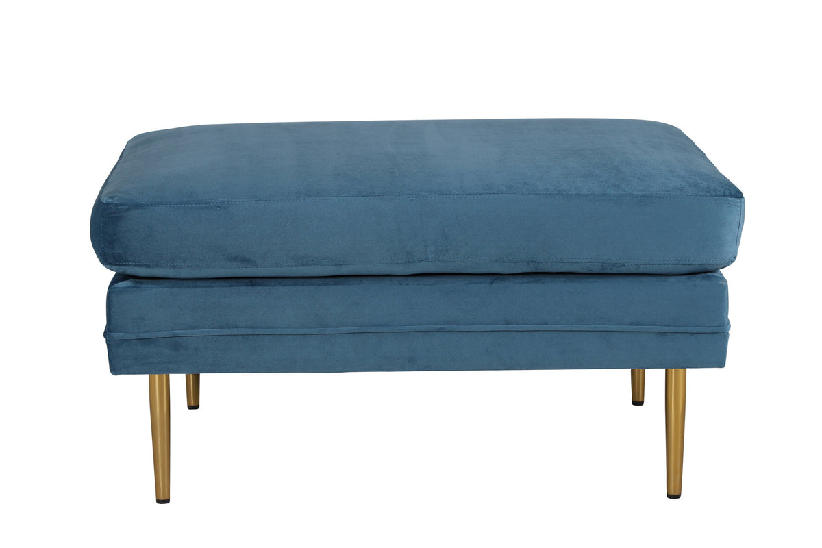 Boom Ottoman / Pouf in Blau präsentiert im Onlineshop von KAQTU Design AG. Ottoman ist von Venture Home