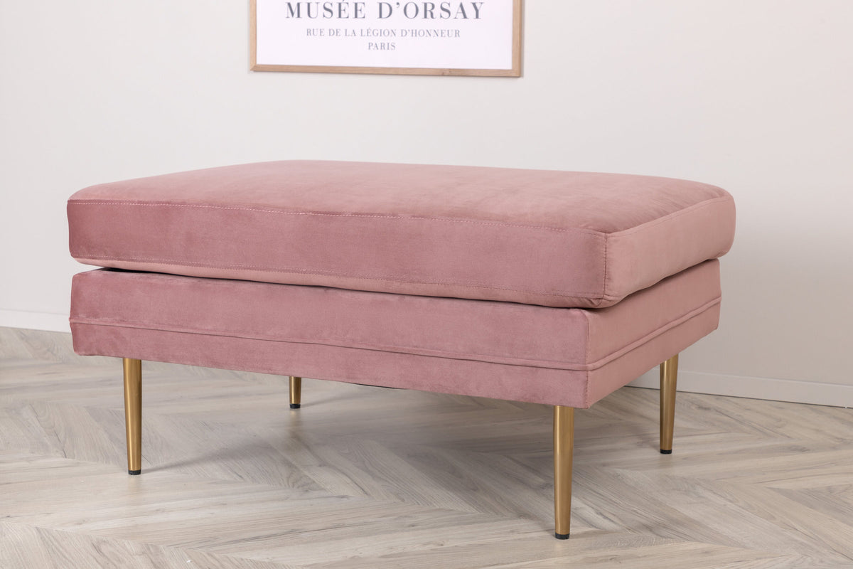 Boom Ottoman / Pouf in Rosa präsentiert im Onlineshop von KAQTU Design AG. Ottoman ist von Venture Home