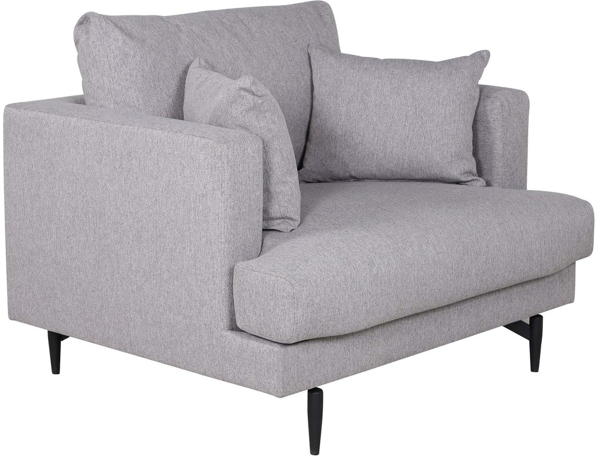Sofia Sessel in Grau präsentiert im Onlineshop von KAQTU Design AG. Sessel mit Armlehnen ist von Venture Home